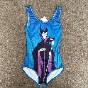 Hot topic Disney Maleficent one piece bathing swim suit NWT M sleeping beauty